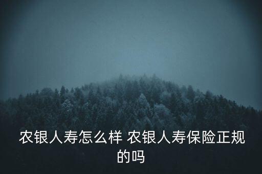 農銀國際保險有限公司,農銀人壽股份保險有限公司