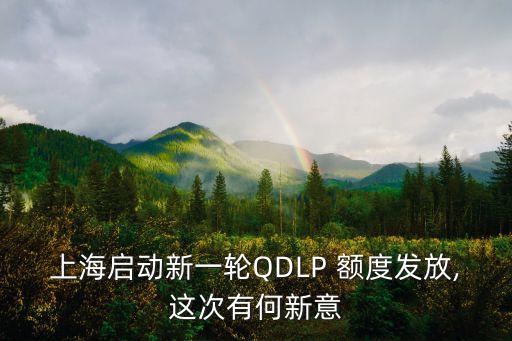 上海啟動(dòng)新一輪QDLP 額度發(fā)放,這次有何新意