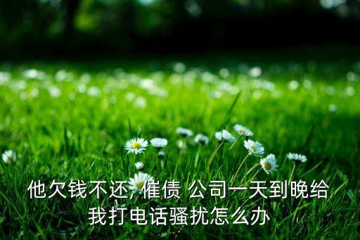 他欠錢(qián)不還, 催債 公司一天到晚給我打電話騷擾怎么辦