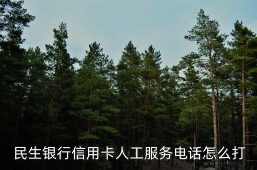  民生銀行信用卡人工服務(wù)電話怎么打