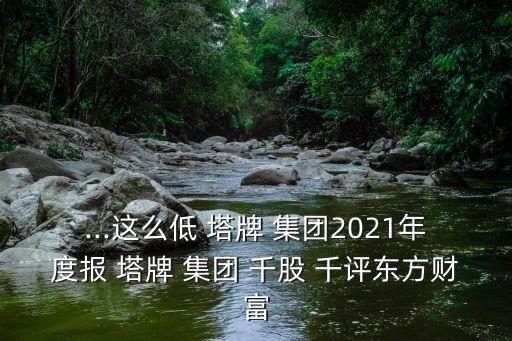 ...這么低 塔牌 集團(tuán)2021年度報 塔牌 集團(tuán) 千股 千評東方財富