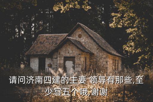 請問濟南四建的主要 領(lǐng)導(dǎo)有那些,至少寫五個哦,謝謝