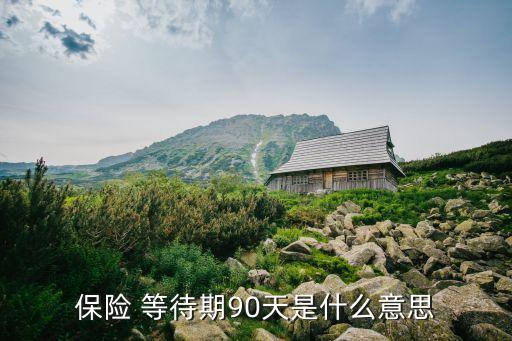 保險(xiǎn) 等待期90天是什么意思