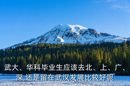 武大、華科畢業(yè)生應(yīng)該去北、上、廣、深,還是留在武漢發(fā)展比較好呢