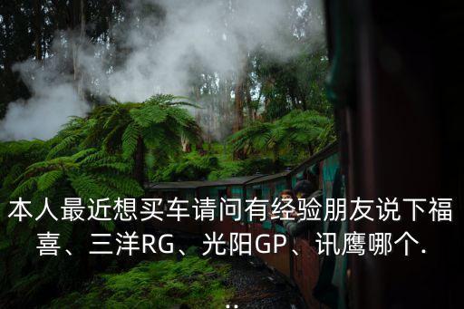 本人最近想買車請問有經(jīng)驗(yàn)朋友說下福喜、三洋RG、光陽GP、訊鷹哪個(gè)...