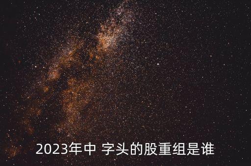 2023年中 字頭的股重組是誰(shuí)