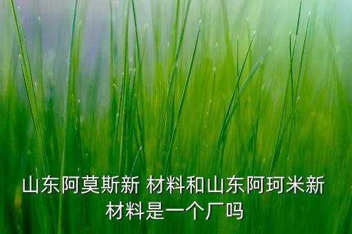 山東阿莫斯新 材料和山東阿珂米新 材料是一個廠嗎