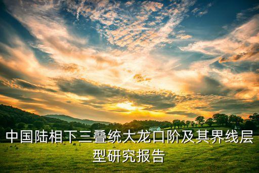 中國陸相下三疊統(tǒng)大龍口階及其界線層型研究報(bào)告