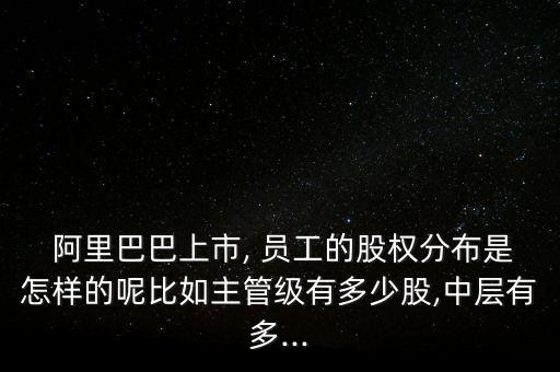  阿里巴巴上市, 員工的股權(quán)分布是怎樣的呢比如主管級(jí)有多少股,中層有多...