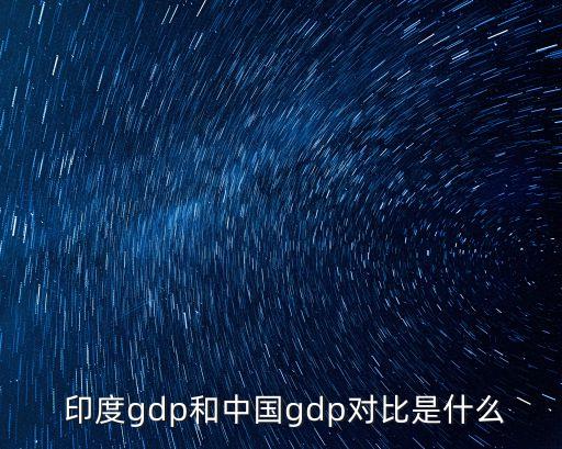  印度gdp和中國gdp對比是什么