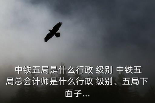  中鐵五局是什么行政 級別 中鐵五局總會計師是什么行政 級別、五局下面子...