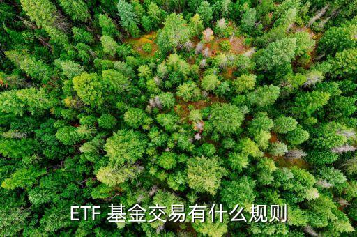 ETF 基金交易有什么規(guī)則