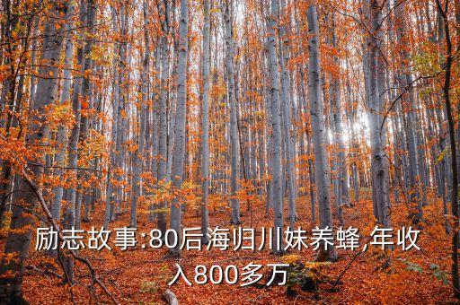 勵志故事:80后海歸川妹養(yǎng)蜂,年收入800多萬