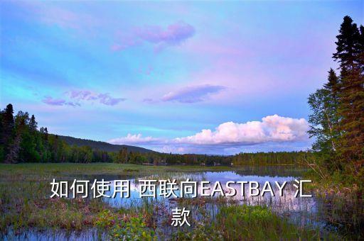 如何使用 西聯(lián)向EASTBAY 匯款