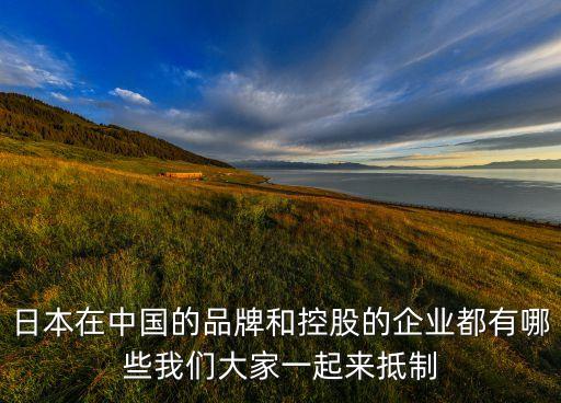 日本在中國(guó)的品牌和控股的企業(yè)都有哪些我們大家一起來(lái)抵制