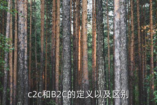 c2c和B2C的定義以及區(qū)別