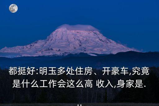 都挺好:明玉多處住房、開豪車,究竟是什么工作會這么高 收入,身家是...